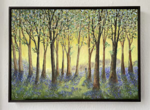 Bluebell Heaven 88x64cm dark brown wood frame