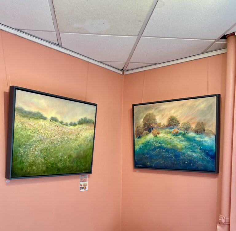 A selection of paintings at the Laughing Dog, Brighton Marina